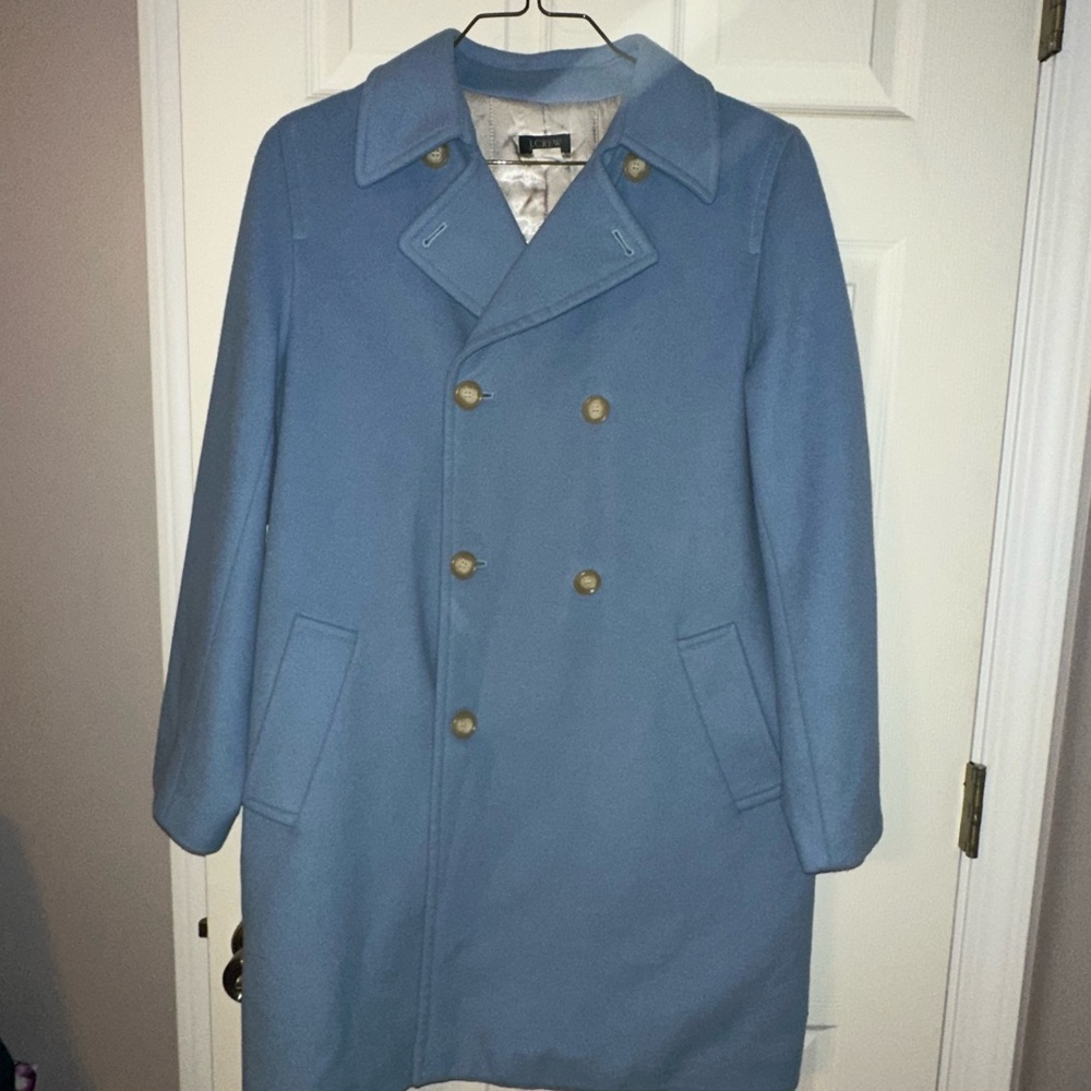 Women’s J. Crew Blue Double-Breasted Coat